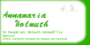 annamaria wolmuth business card